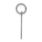 14K White Gold Plain .013 Gauge Round Engravable 12mm Disc Charm - Image 2