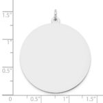 14K White Gold Plain .018 Gauge Round Engravable 32mm Disc Charm - Image 3