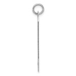 14k White Gold Plain .018 Gauge Engravable 30x16mm Dog Tag with Notch Disc Charm - Image 2