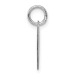 14K White Gold Plain .011 Gauge Engravable Heart 15x14mm Disc Charm - Image 2