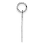 14K White Gold Plain .035 Gauge Engravable Heart 20x18mm Disc Charm - Image 2