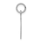 14k White Gold Plain .035 Gauge Round Engravable 15mm Disc Charm - Image 2