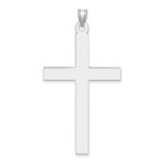14k White Gold Large Polished Cross Pendant