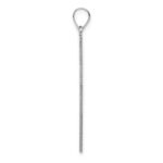 14k White Gold Solid Laser Etched Cross Pendant - Image 2