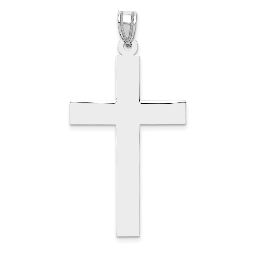 XWR35.jpg 14k White Gold Polished Cross Pendant - Image 1