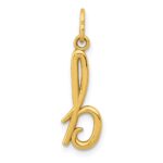 14k Yellow Gold Letter B Initial Charm