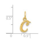14k Yellow Gold Letter C Initial Charm - Image 4