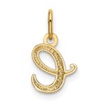14k Yellow Gold Letter E Initial Charm - Image 3