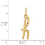 14k Yellow Gold Letter H Initial Charm - Image 4