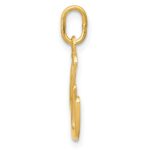 14k Yellow Gold Letter W Initial Charm - Image 2