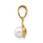 14k FW Cultured Pearl Children's Heart Pendant - Image 2