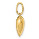 14K Polished 3-D Puffed Heart Pendant - Image 2