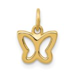 14k Polished Butterfly Pendant