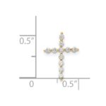 14K CZ Cross Pendant Chain Slide - Image 3