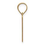 14k Polished Etched Letter V Initial Pendant - Image 2