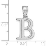 14kw Polished Etched Letter B Initial Pendant - Image 2