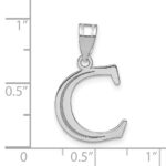 14kw Polished Etched Letter C Initial Pendant - Image 2