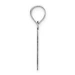 14kw Polished Etched Letter G Initial Pendant - Image 2