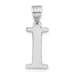 14kw Polished Etched Letter I Initial Pendant - Image 3
