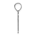 14kw Polished Etched Letter T Initial Pendant - Image 2