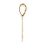 14k Polished Script Letter A Initial Pendant - Image 2