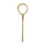 14k Polished Script Letter L Initial Pendant - Image 2