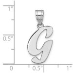 14kw Polished Script Letter G Initial Pendant - Image 4