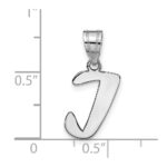 14kw Polished Script Letter I Initial Pendant - Image 4