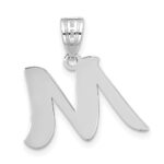 14kw Polished Script Letter M Initial Pendant - Image 3