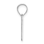 14kw Polished Script Letter V Initial Pendant - Image 2