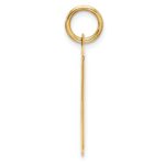 14k Polished Letter P Initial Dog Tag Pendant - Image 2