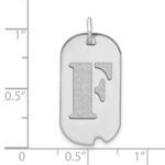 14kw Polished Letter F Initial Dog Tag Pendant - Image 2