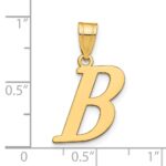 14k Polished Letter B Initial Pendant - Image 3