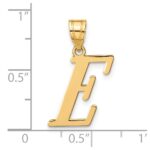 14k Polished Letter E Initial Pendant - Image 4