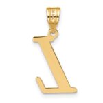 14k Polished Letter L Initial Pendant - Image 3