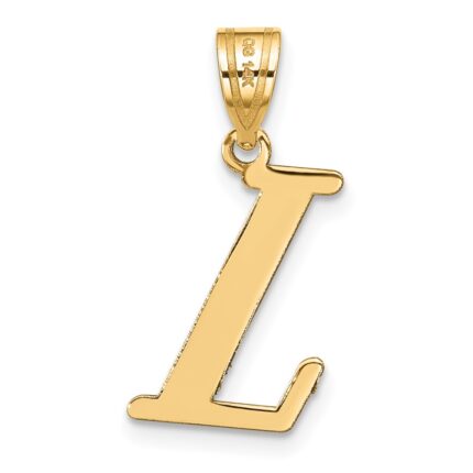 14k Polished Letter L Initial Pendant