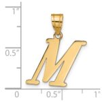 14k Polished Letter M Initial Pendant - Image 4
