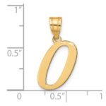 14k Polished Letter O Initial Pendant - Image 4