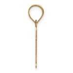 14k Polished Letter T Initial Pendant - Image 2