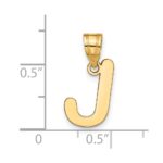 14k Polished Bubble Letter J Initial Pendant - Image 4