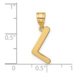 14k Polished Bubble Letter L Initial Pendant - Image 4