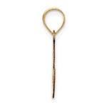 14k Polished Bubble Letter S Initial Pendant - Image 2