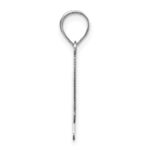 14kw Polished Bubble Letter H Initial Pendant - Image 2