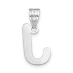 14kw Polished Bubble Letter J Initial Pendant - Image 3