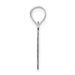 14kw Polished Bubble Letter O Initial Pendant - Image 2