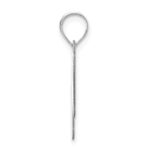 14kw Polished Bubble Letter W Initial Pendant - Image 2