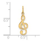 14K Polished Treble Clef Pendant - Image 3