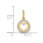 14k CZ Heart Pendant - Image 3