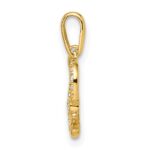 14k CZ Heart with Anchor Pendant - Image 2