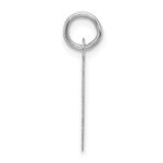 14K White Gold  Slanted Block Letter H Initial Charm - Image 2